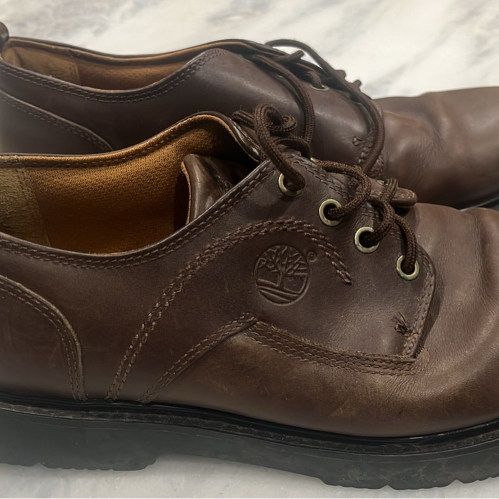 Timberland Men's Dark Brown Leather Oxfords